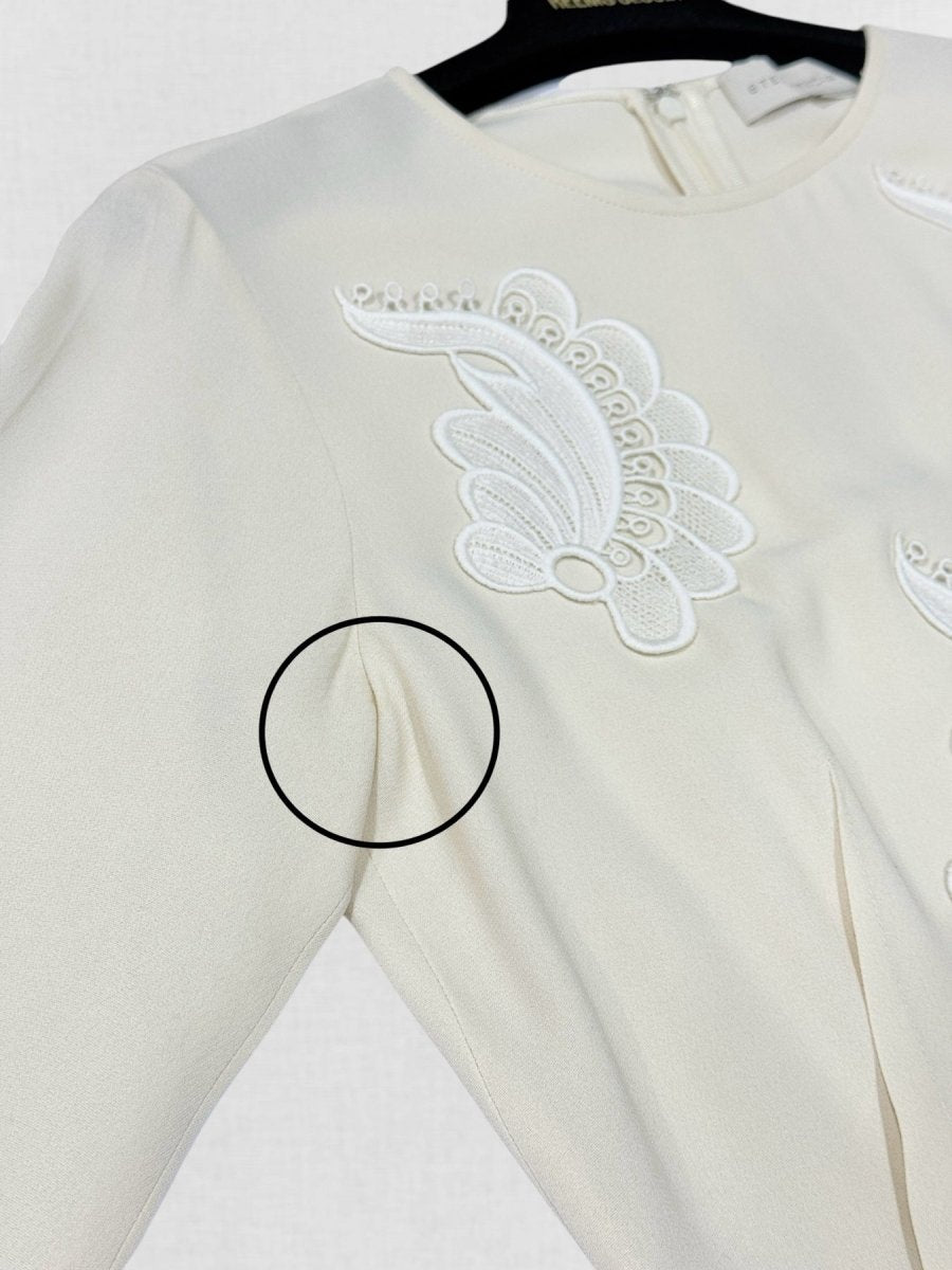 Pre - loved STELLA MCCARTNEY Cream Midi Dress US4 at Reems Closet