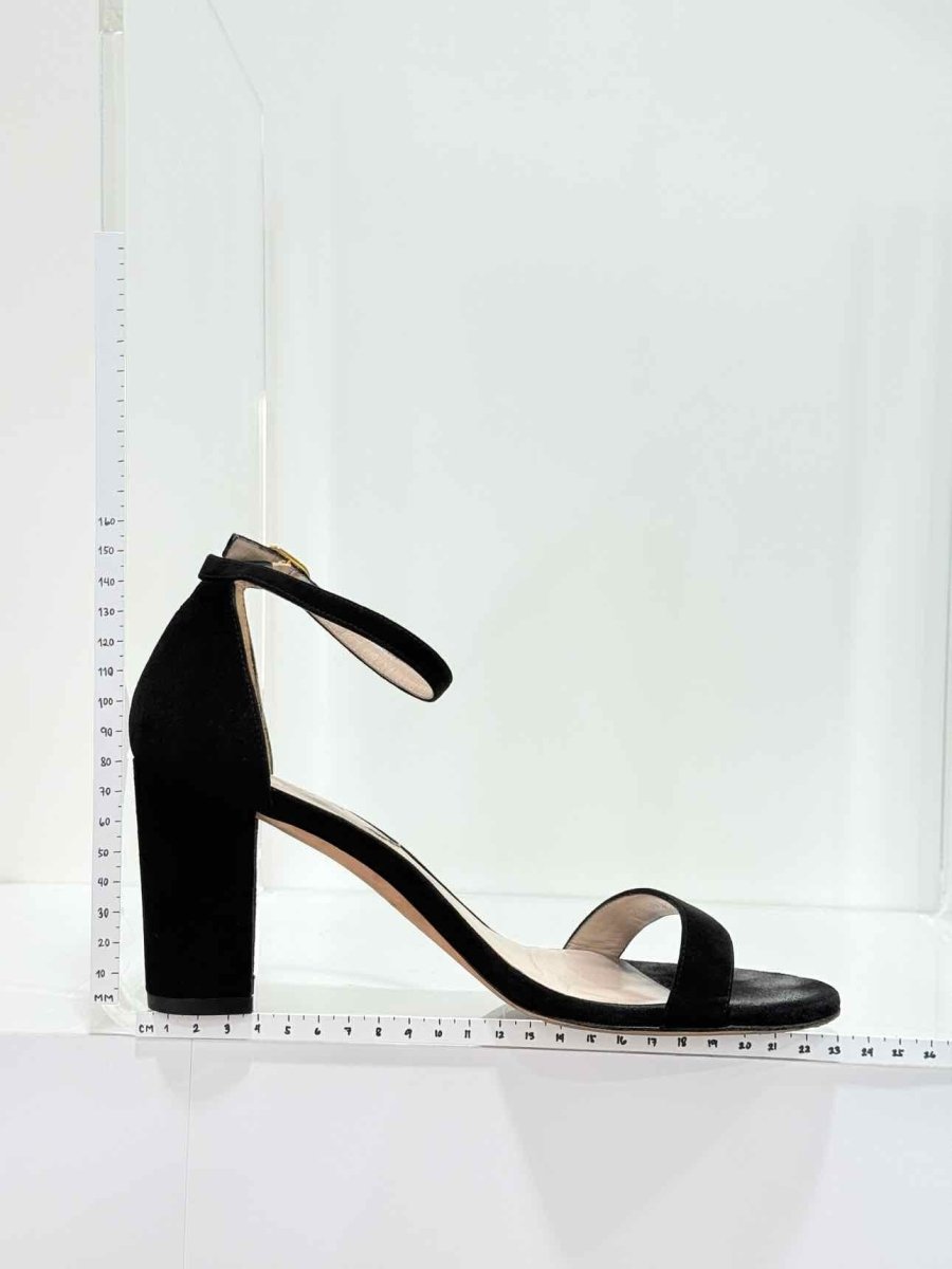 Pre - loved STUART WEITZMAN Black Size EU 38 Heeled Sandals at Reems Closet