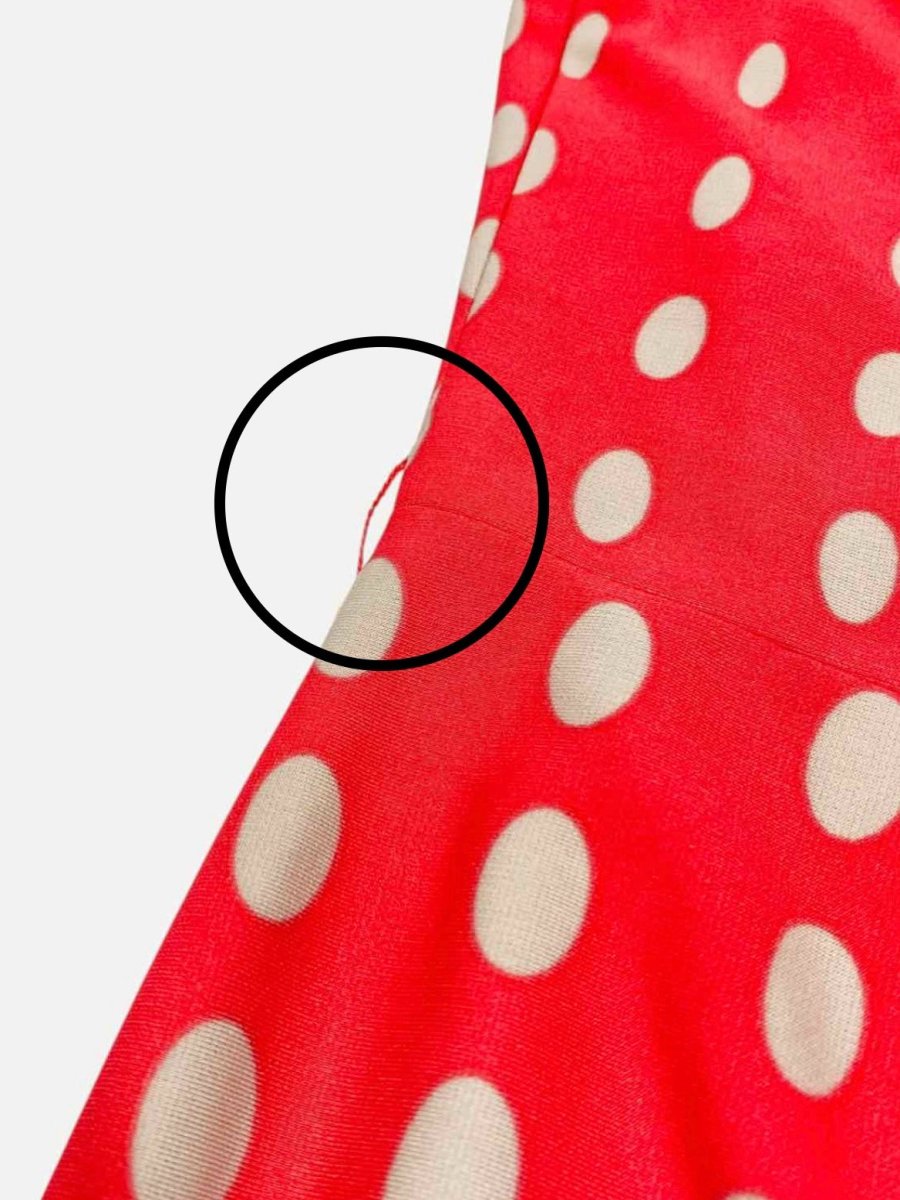 Pre - loved TAHARI Sleeveless Orange & Beige Knee Length Dress US8 at Reems Closet