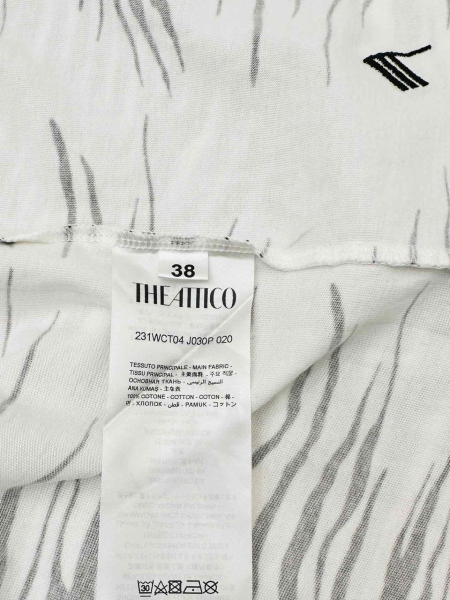 Pre - loved THE ATTICO White & Black Zebra Print Size US 2 Top at Reems Closet