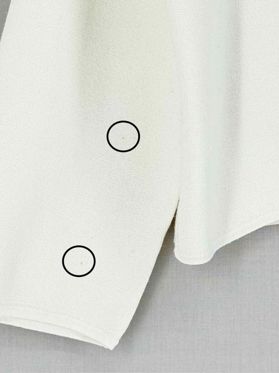 Pre - loved THEORY Open Off - white Size Large Cardigan at Reems Closet