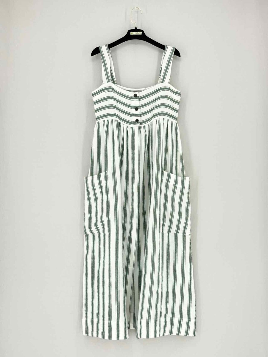 THREE GRACES LONDON Green & White Size US 8 Midi Dress