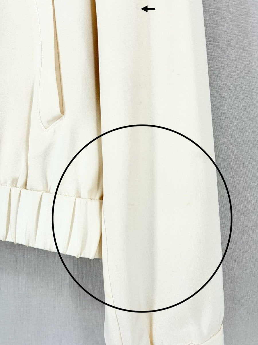 Pre - loved TIBI Zip Front Cream Jacket US2 at Reems Closet