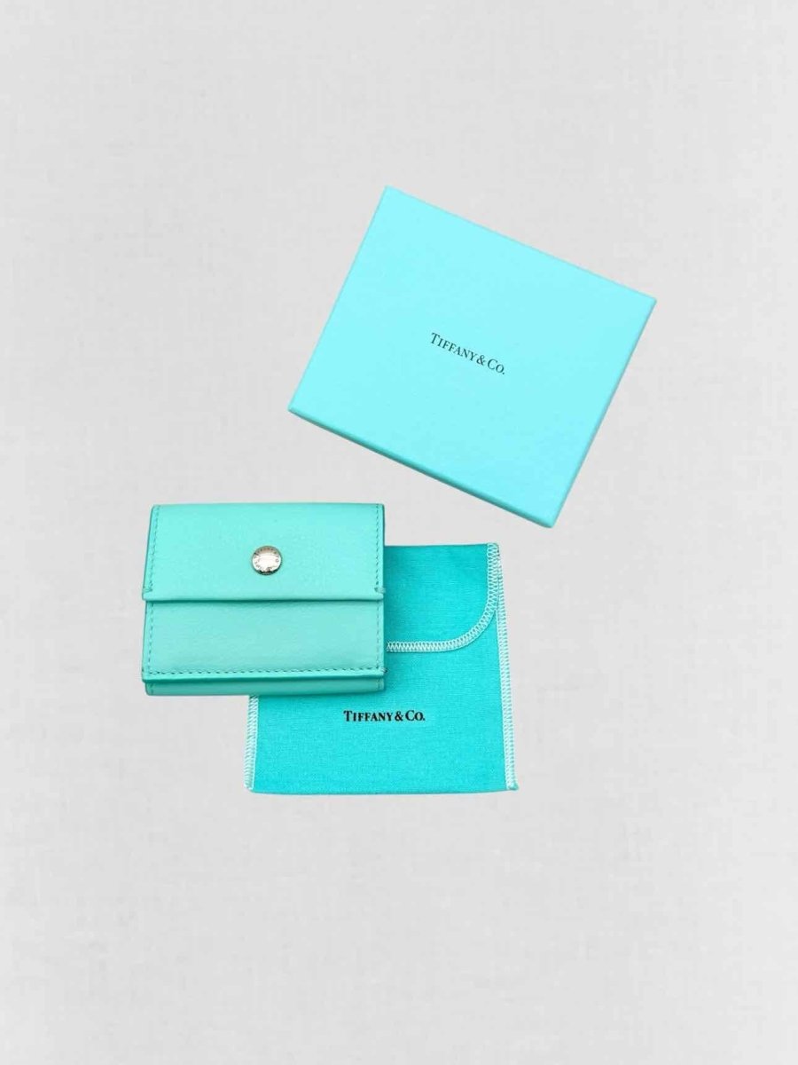 Pre - loved TIFFANY & CO Tiffany Blue Compact Wallet at Reems Closet