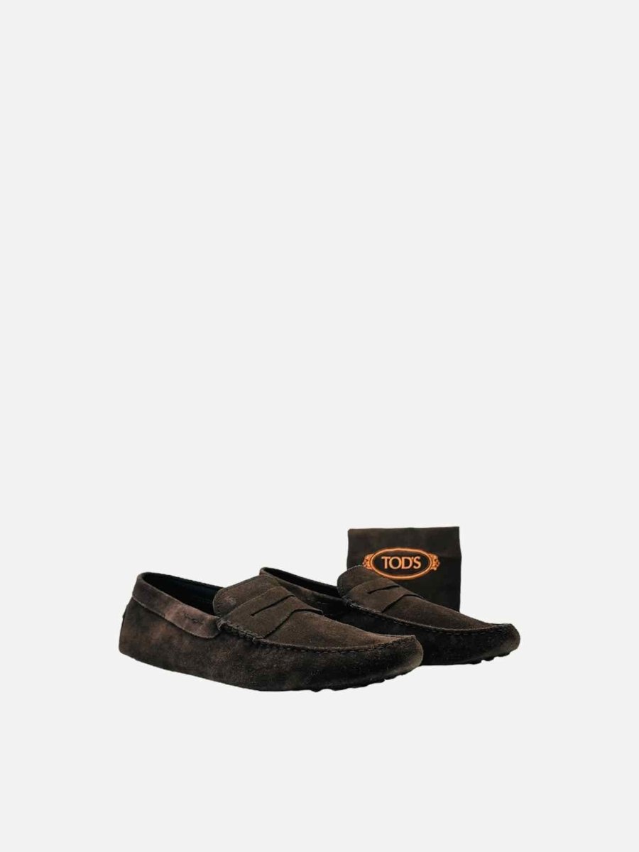 Pre - loved TOD'S Gommino Brown Loafers 12 at Reems Closet
