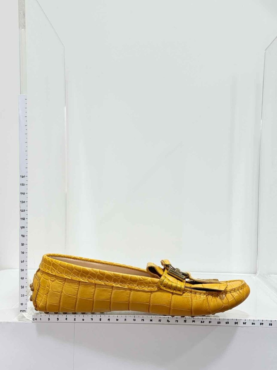Pre - loved TOD'S Yellow Fringed Size EU 39 Loafers at Reems Closet