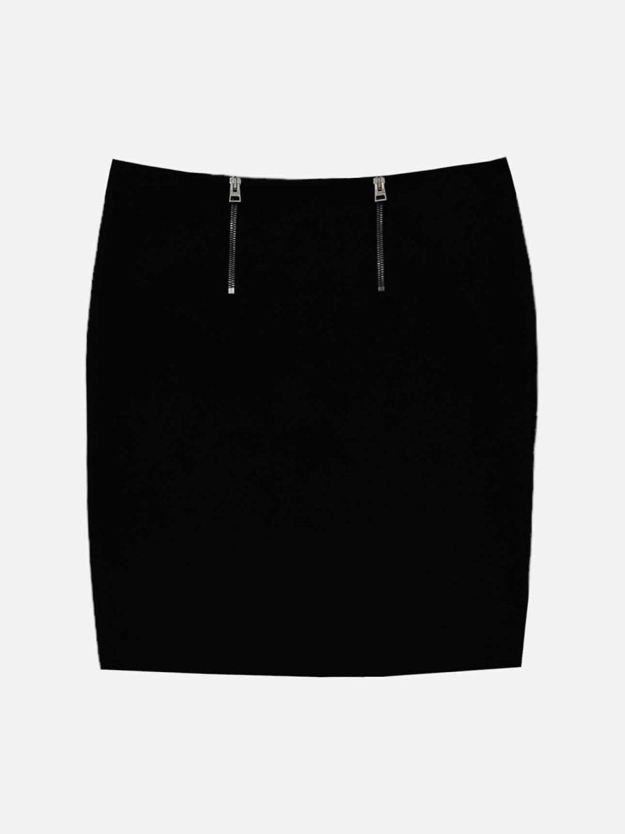 Pre-loved TOM FORD Black Zip Accent Mini Skirt from Reems Closet