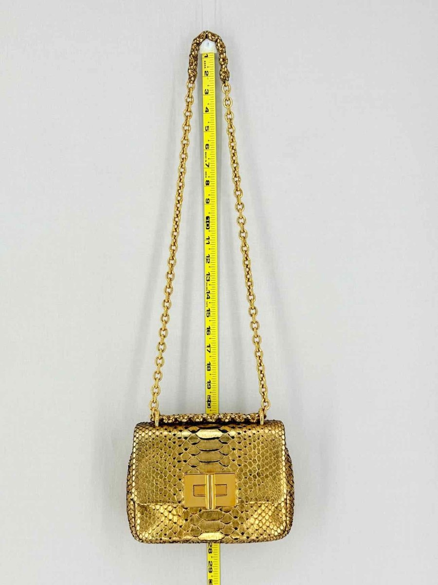 Pre - loved TOM FORD Natalia Gold Shoulder Bag at Reems Closet