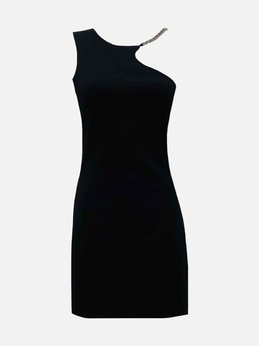 Pre-loved TOPSHOP Chain Curve Black Mini Bodycon Dress from Reems Closet