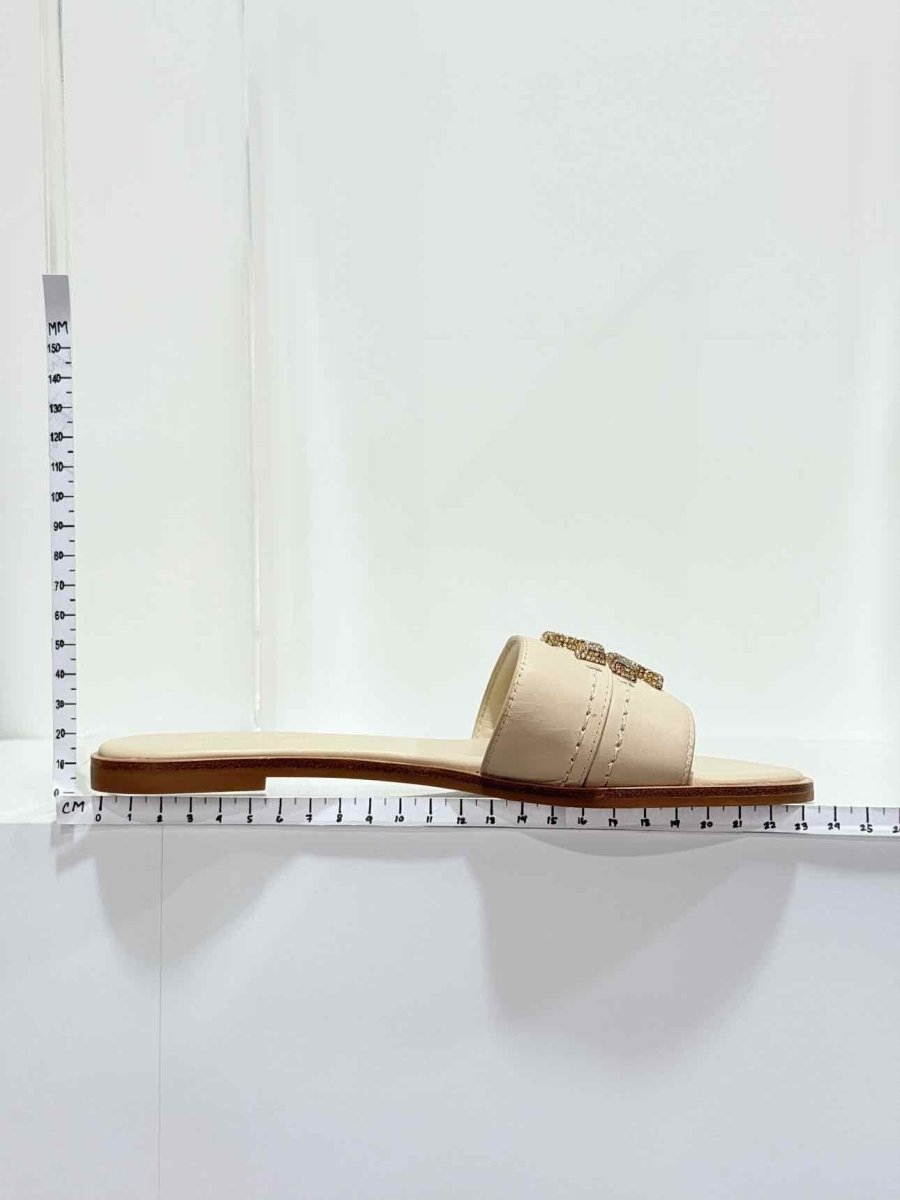 Pre - loved TORY BURCH Beige Size EU 36 Flat Shoes at Reems Closet