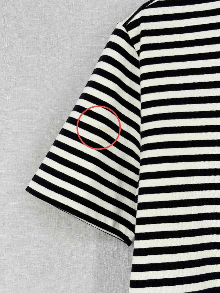 Pre - loved TORY BURCH Black & White Striped Size Medium Top at Reems Closet