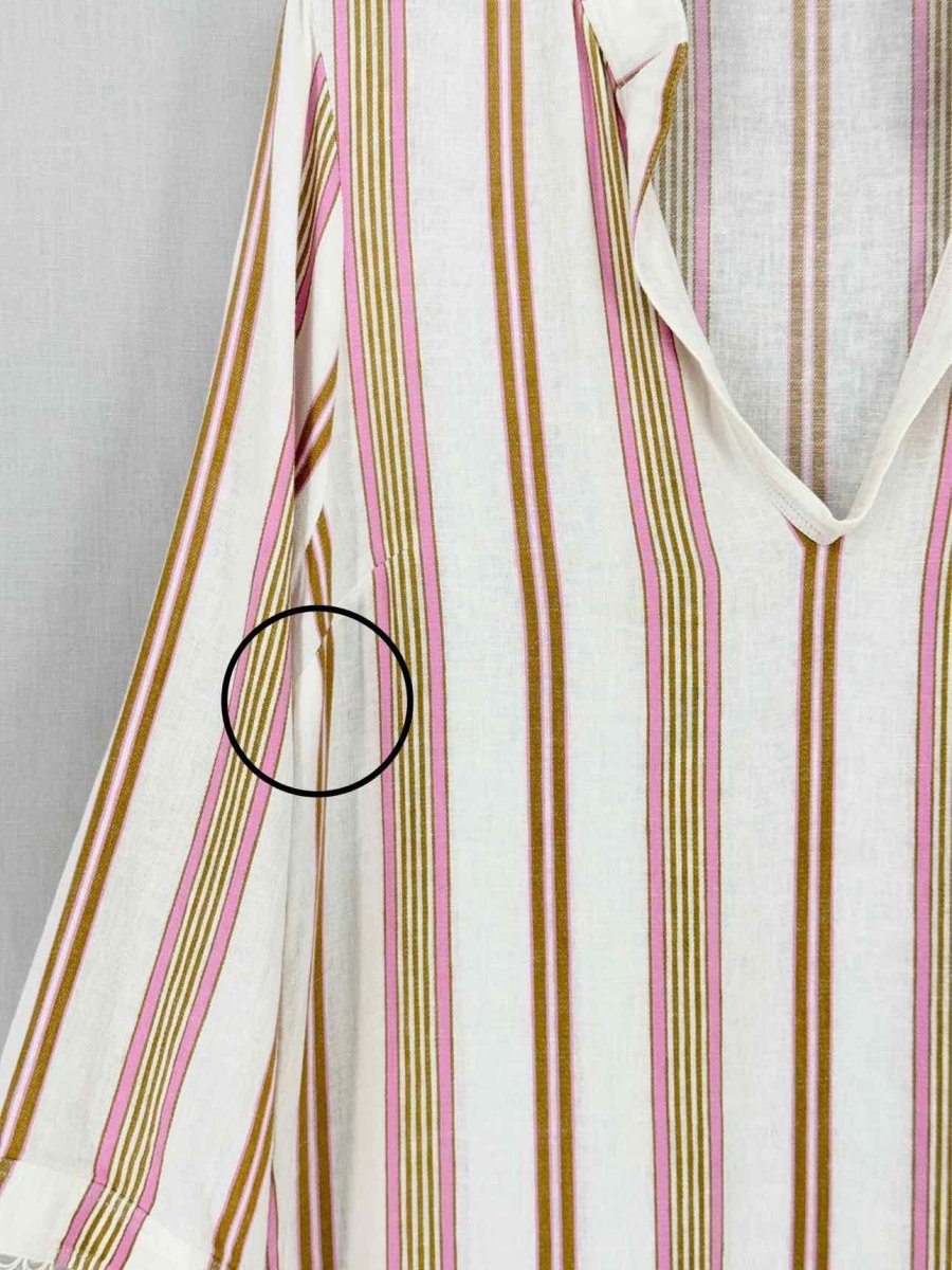 Pre - loved TORY BURCH Pink Multicolor Size Large Midi Dress at Reems Closet