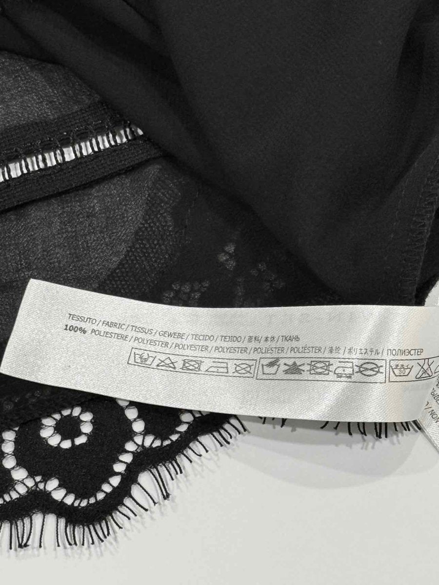 Pre - loved TWIN - SET Sheer Black Top Small at Reems Closet