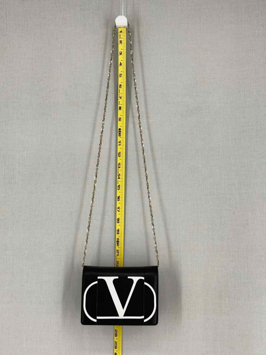 Pre - loved VALENTINO GARAVANI Escape V - logo Black Crossbody at Reems Closet