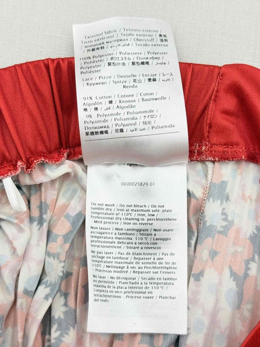 Pre - loved VALENTINO Red Multicolor Floral Size Small Midi Skirt at Reems Closet