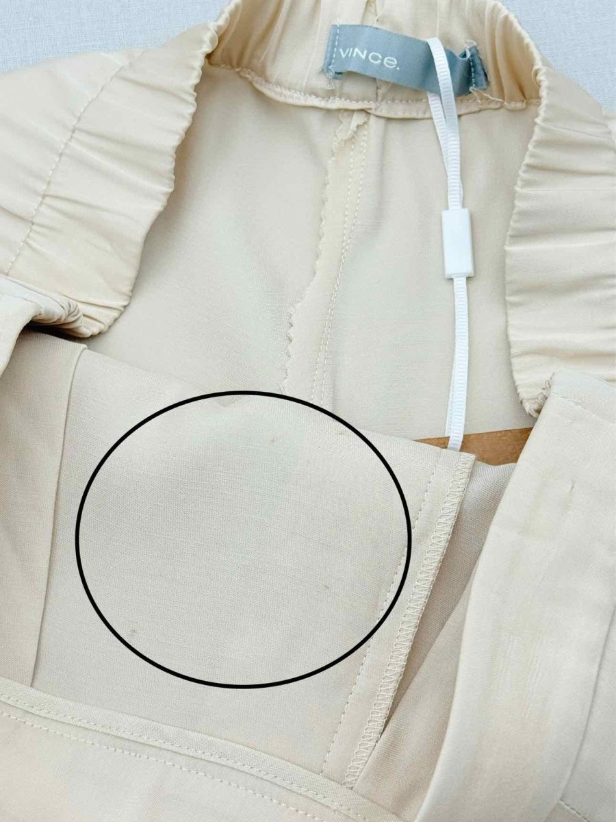 Pre - loved VINCE Beige Pleated Size Large Pants at Reems Closet