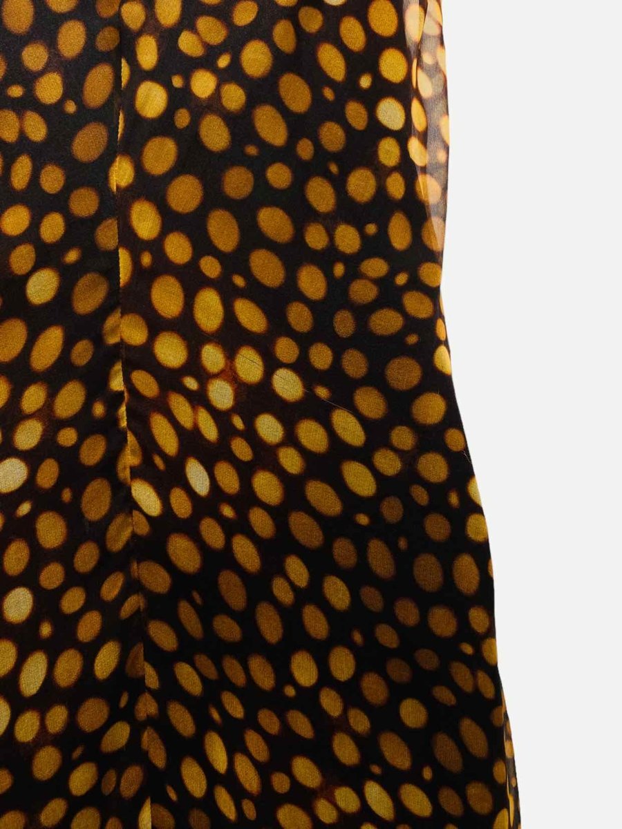 Pre-loved YVES SAINT LAURENT Brown & Orange Knee Length Dress from Reems Closet