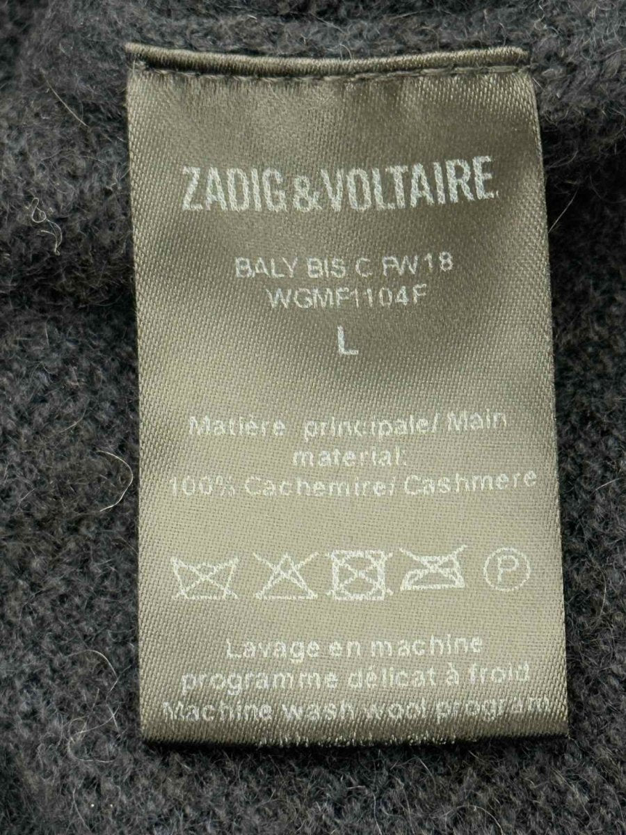 Pre - loved ZADIG & VOLTAIRE baly bis Black Size Large Jumper at Reems Closet