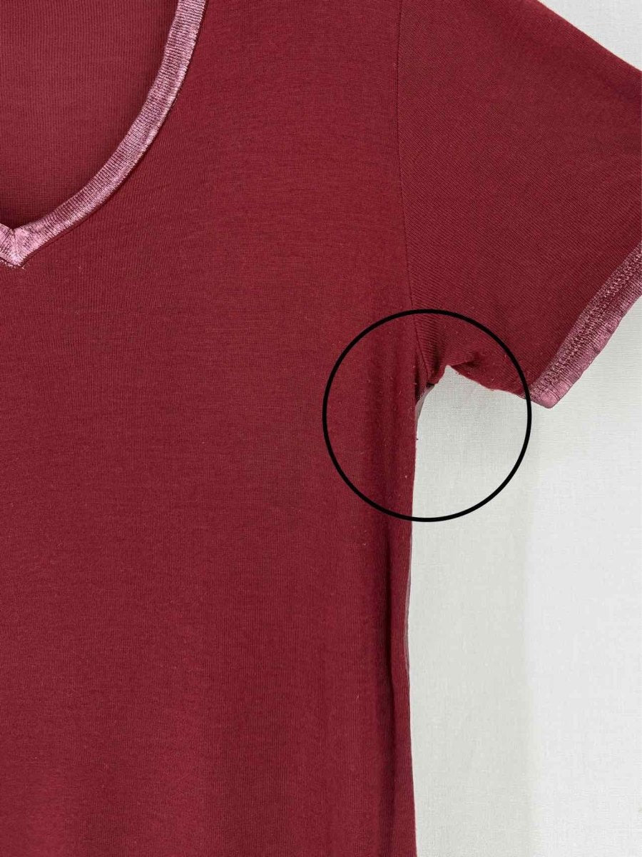 Pre - loved ZADIG & VOLTAIRE Burgundy Size Large T-shirt at Reems Closet