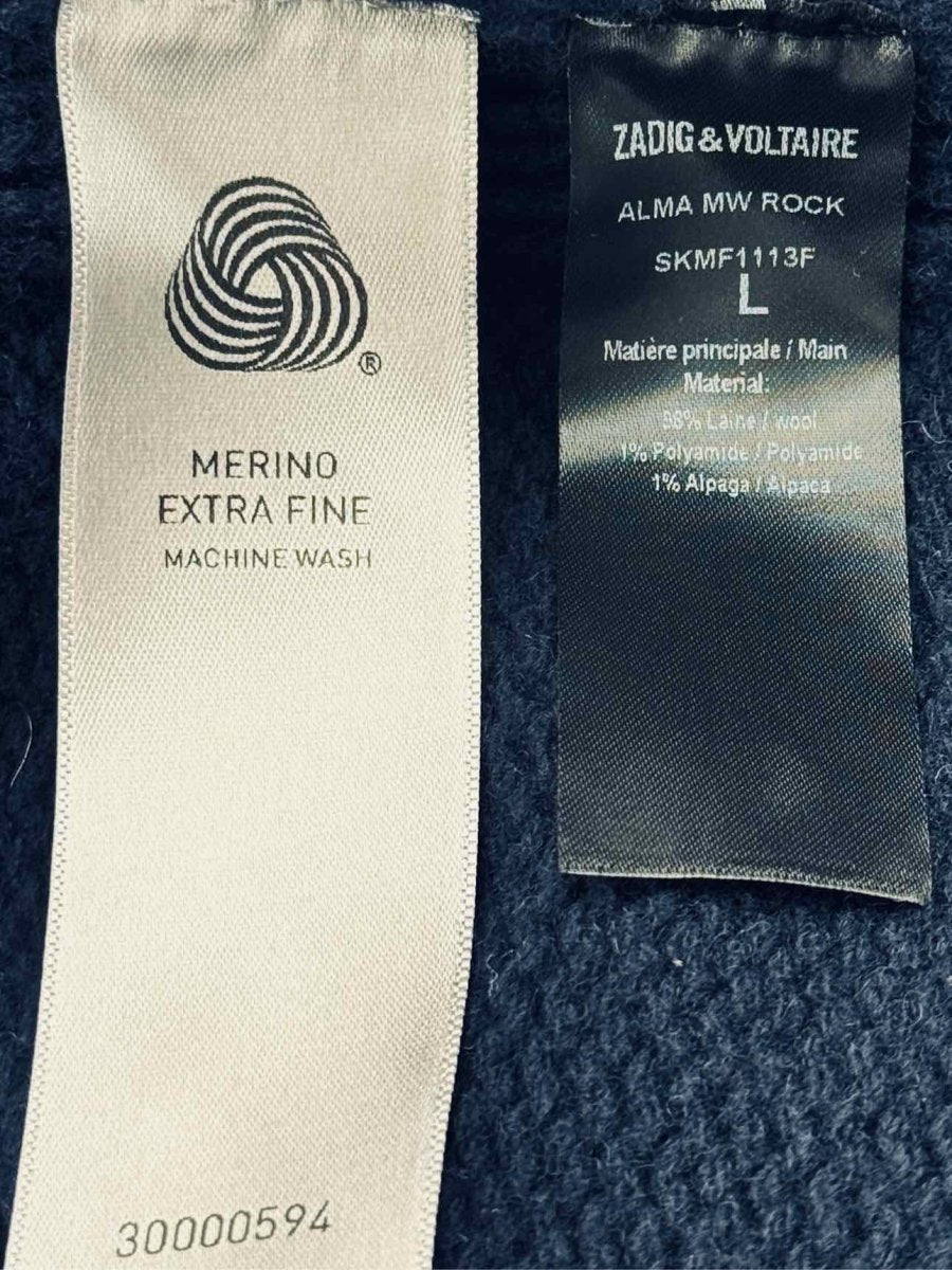 Pre - loved ZADIG & VOLTAIRE Navy Size Large Jumper at Reems Closet