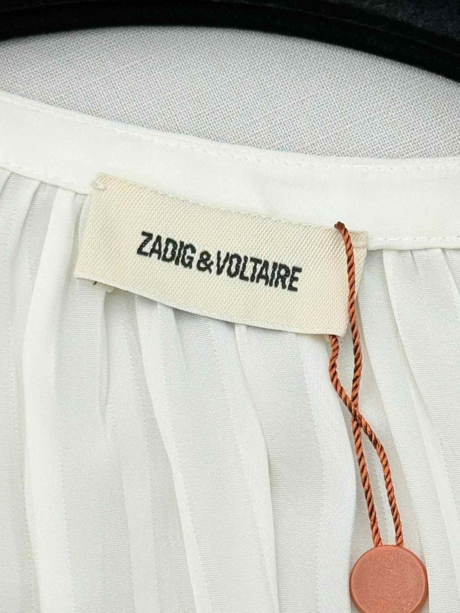 Pre - loved ZADIG & VOLTAIRE Off - white Striped Size Large Blouse at Reems Closet