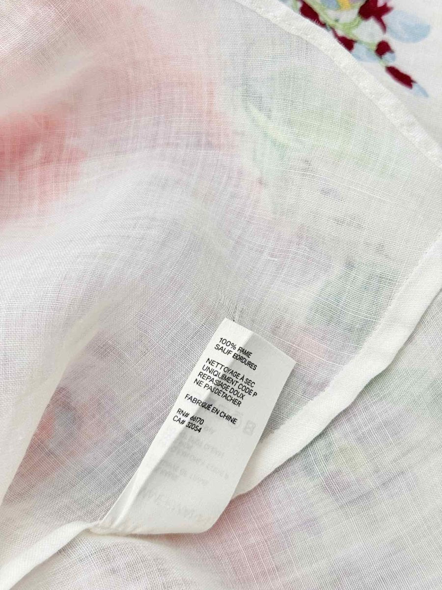 Pre-loved ZIMMERMANN White Multicolor Floral Size Medium Blouse at Reems Closet