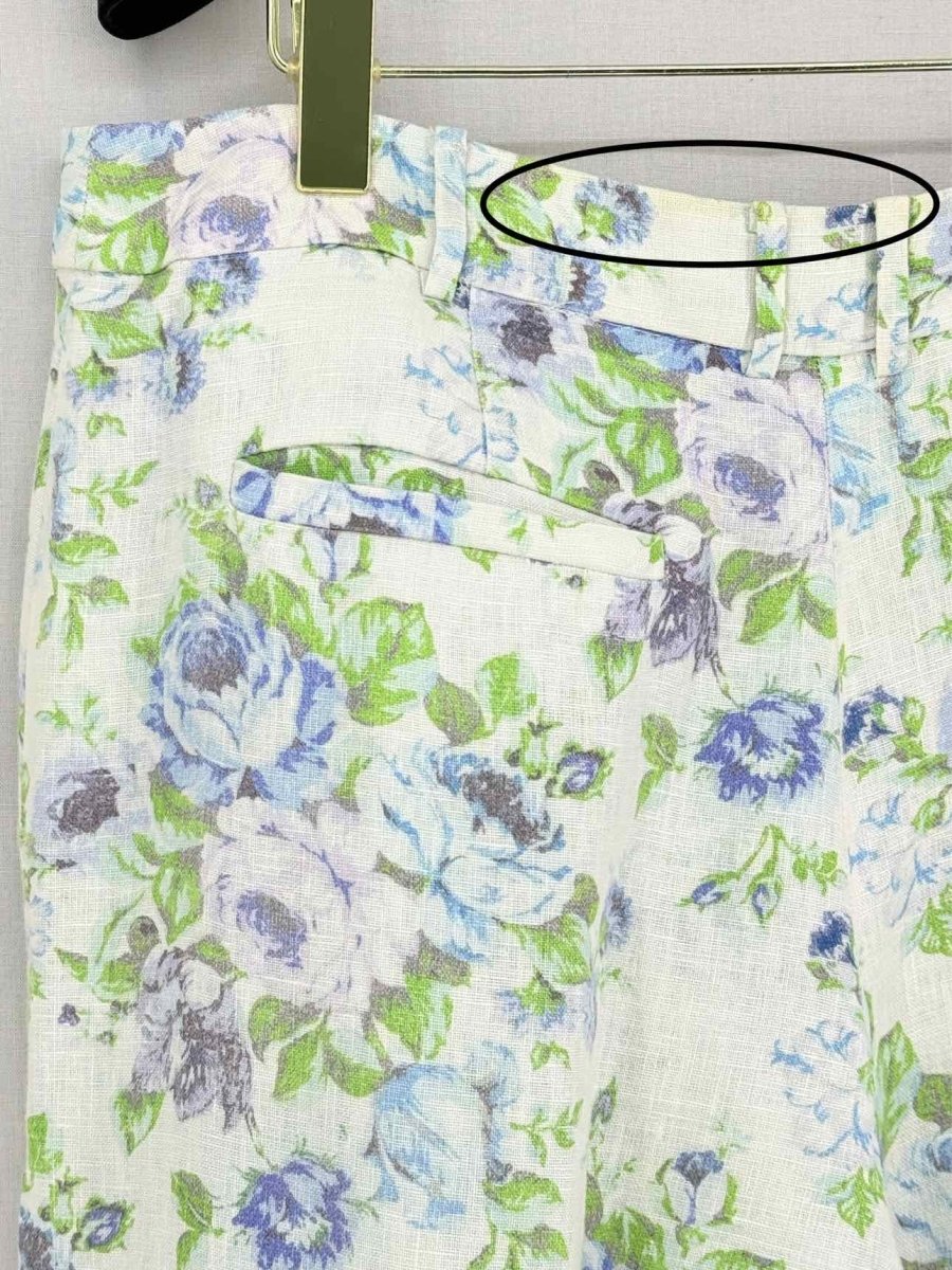Pre - loved ZIMMERMANN White Multicolor Floral Size US 10 Pants at Reems Closet