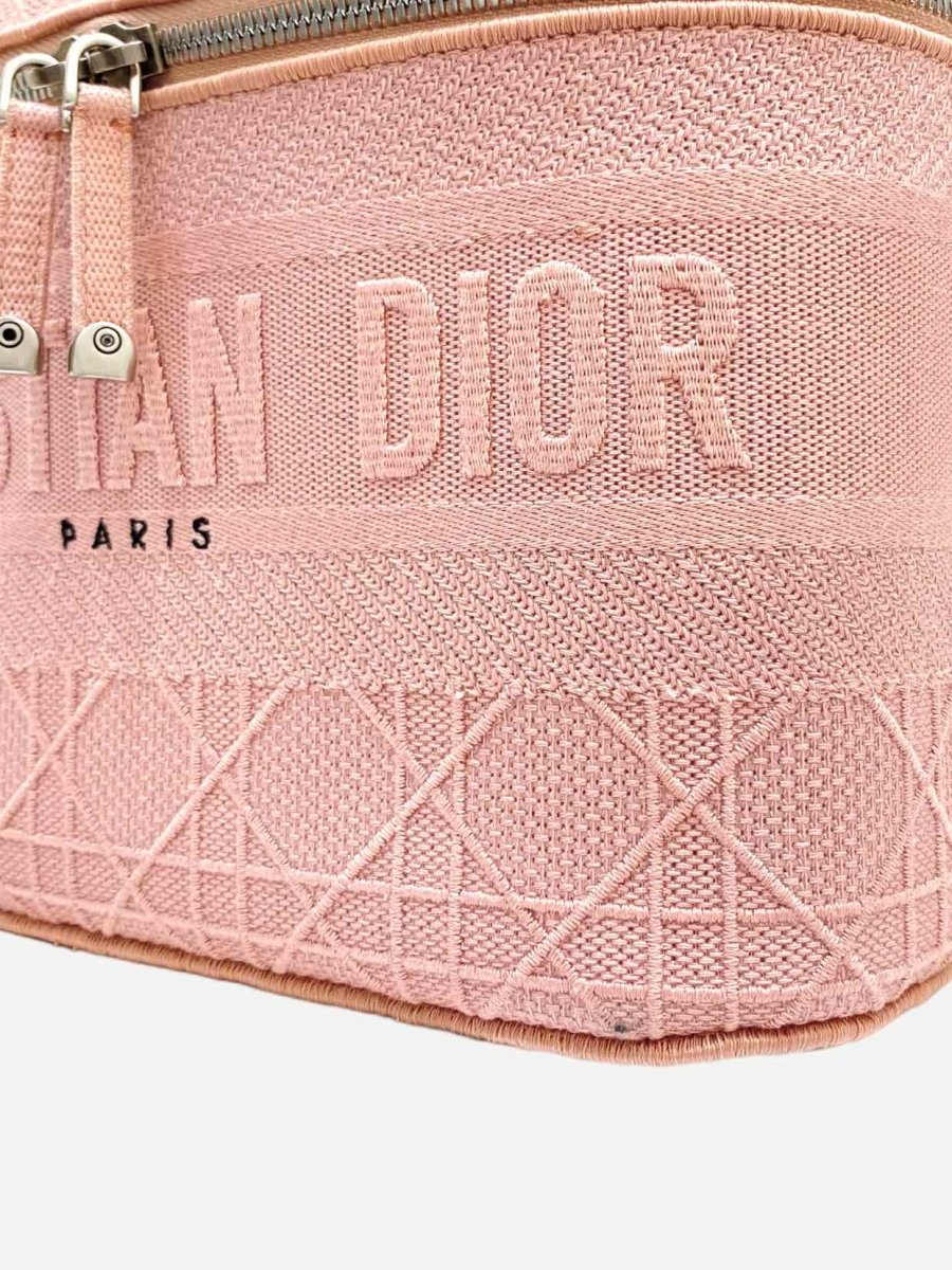 Pre-loved CHRISTIAN DIOR DiorTravel Pink Cannage Vanity Case from Reems Closet