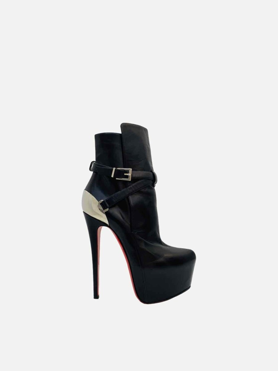 Christian louboutin best sale black ankle boots