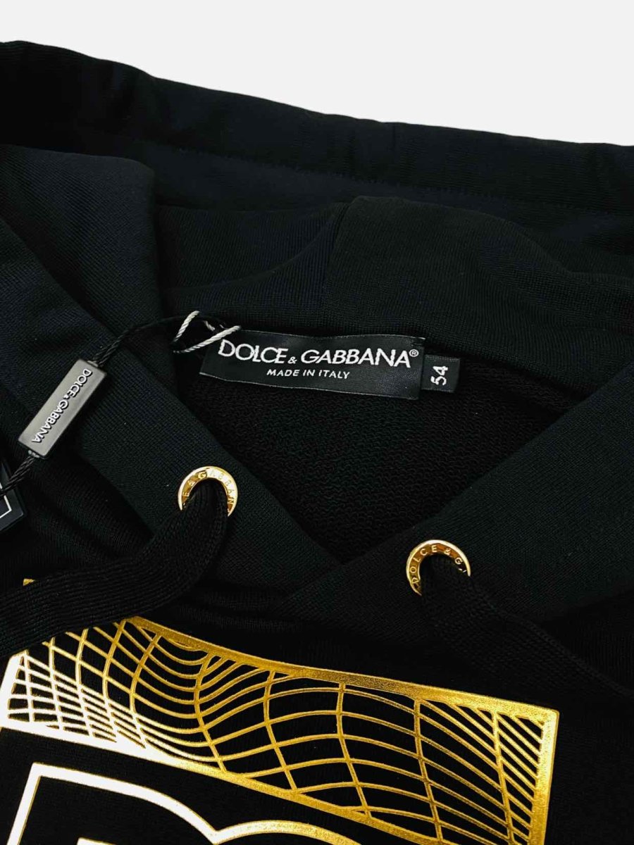 Pre - loved DOLCE & GABBANA Hoodie Black/Gold Sweatshirt at Reems Closet