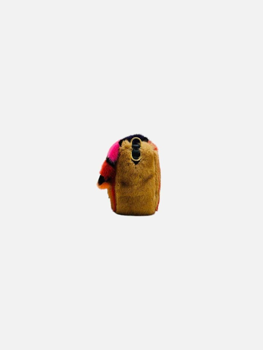 Pre-loved FENDI Mink Brown Multicolor Baguette Bag from Reems Closet