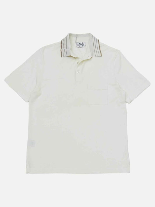 Pre-loved HERMES White Polo Shirt from Reems Closet