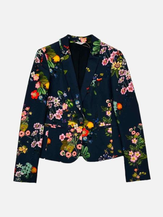 Pre-loved LIU.JO Black Multicolor Floral Print Jacket from Reems Closet
