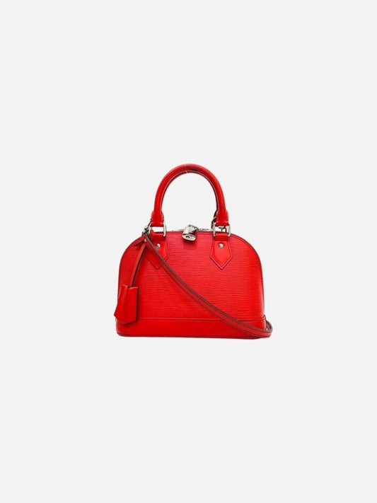 Pre-loved LOUIS VUITTON Alma BB Red Top Handle from Reems Closet