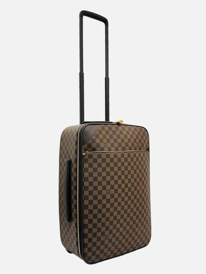 Pre-loved LOUIS VUITTON Pegase Brown Damier Ebene Rolling Luggage from Reems Closet