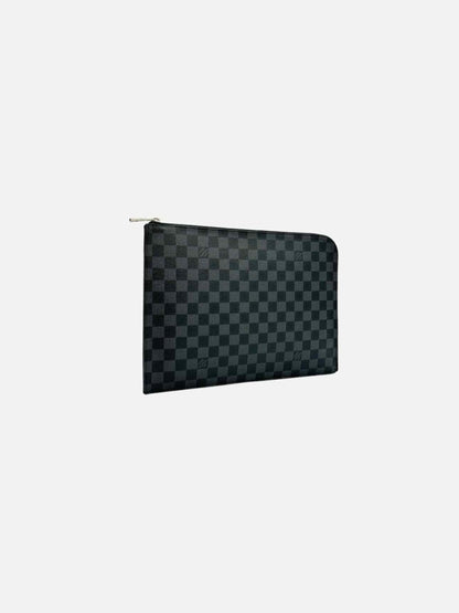 Pre-loved LOUIS VUITTON Pochette Black & Grey Pouch from Reems Closet