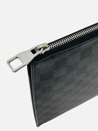 Pre-loved LOUIS VUITTON Pochette Black & Grey Pouch from Reems Closet