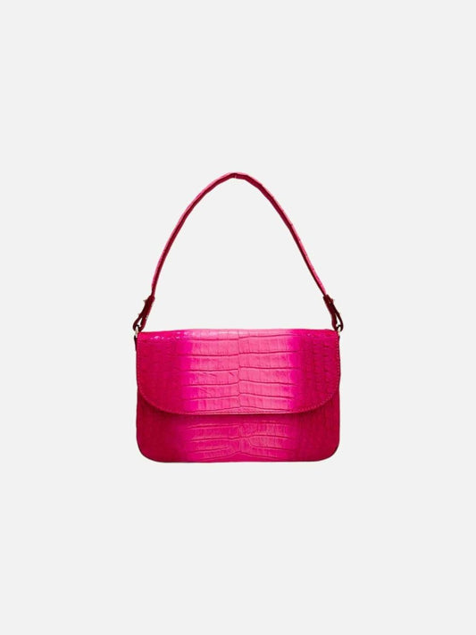 Pre-loved MARIA OLIVER Luisa Fuchsia Glazed Baguette Bag from Reems Closet