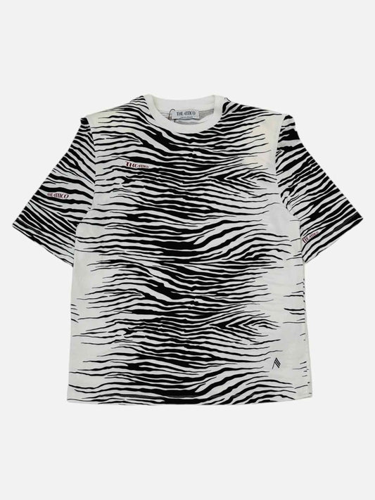 Pre-loved THE ATTICO White & Black Zebra Print Top from Reems Closet