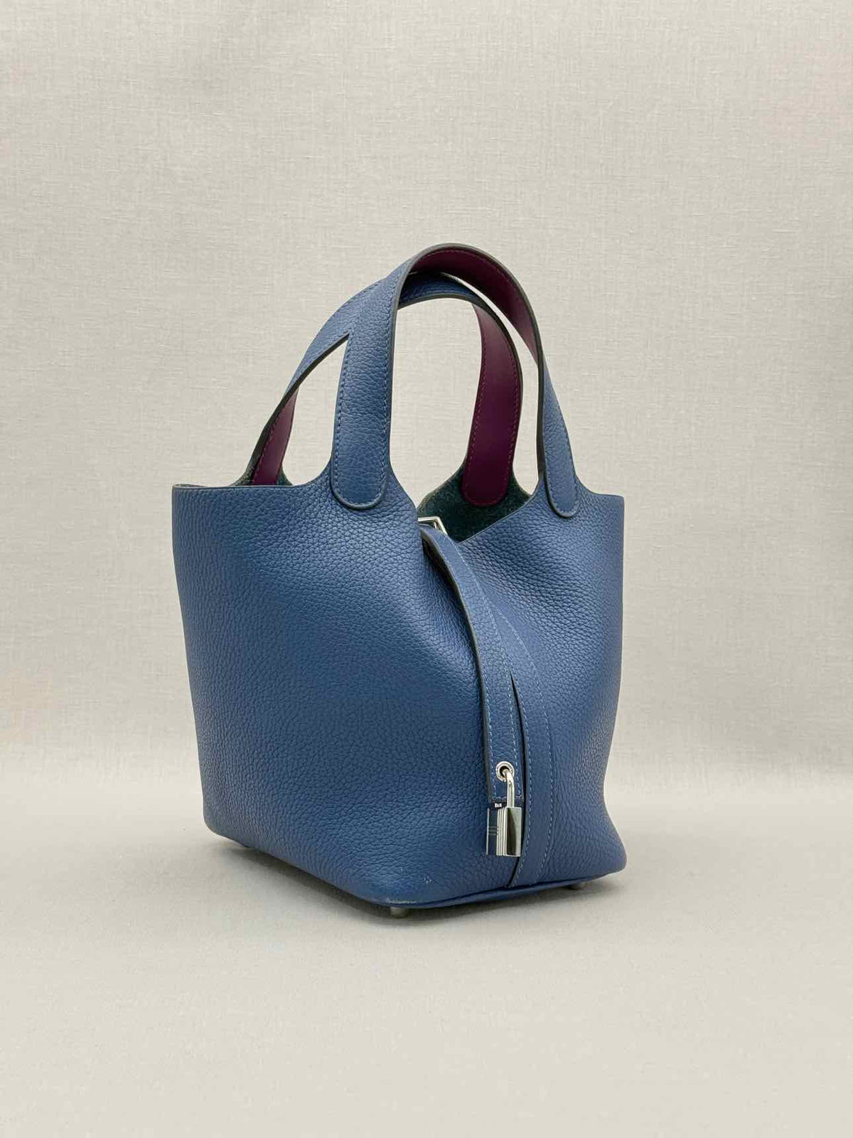 HERMES Picotin Bleu Agate Top Handle