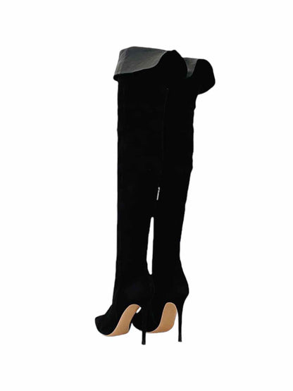 GIANVITO ROSSI Black Thigh High Boots 37