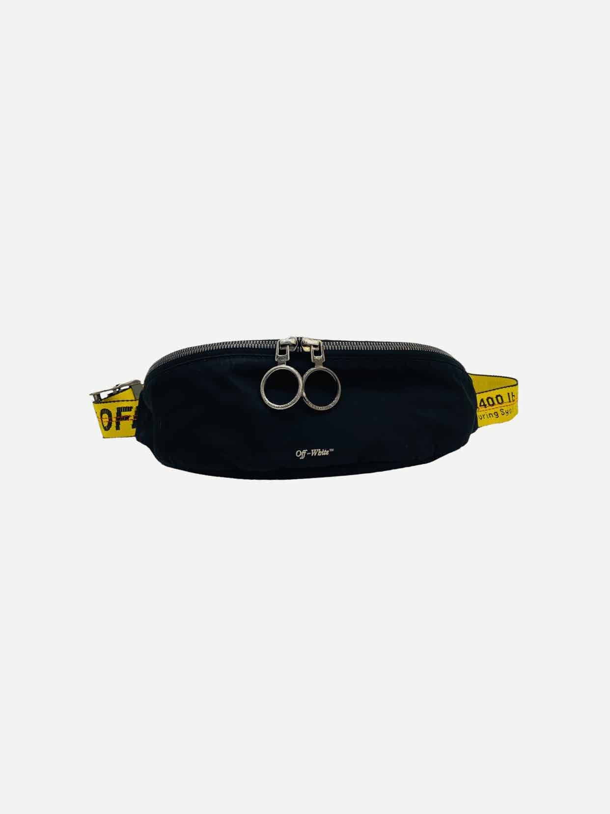 OFF WHITE Nylon Black & Yellow Belt Bag