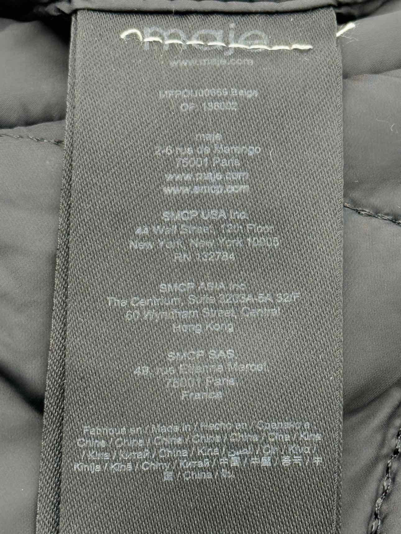 MAJE Black Quilted Size XSmall Coat