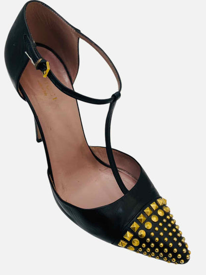 GUCCI Coline T Strap Black Size EU 39 Pumps
