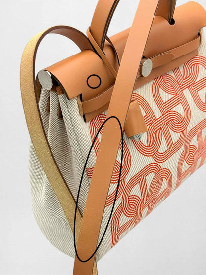 HERMES Herbag Zip 31 Ecru Fauve Top Handle
