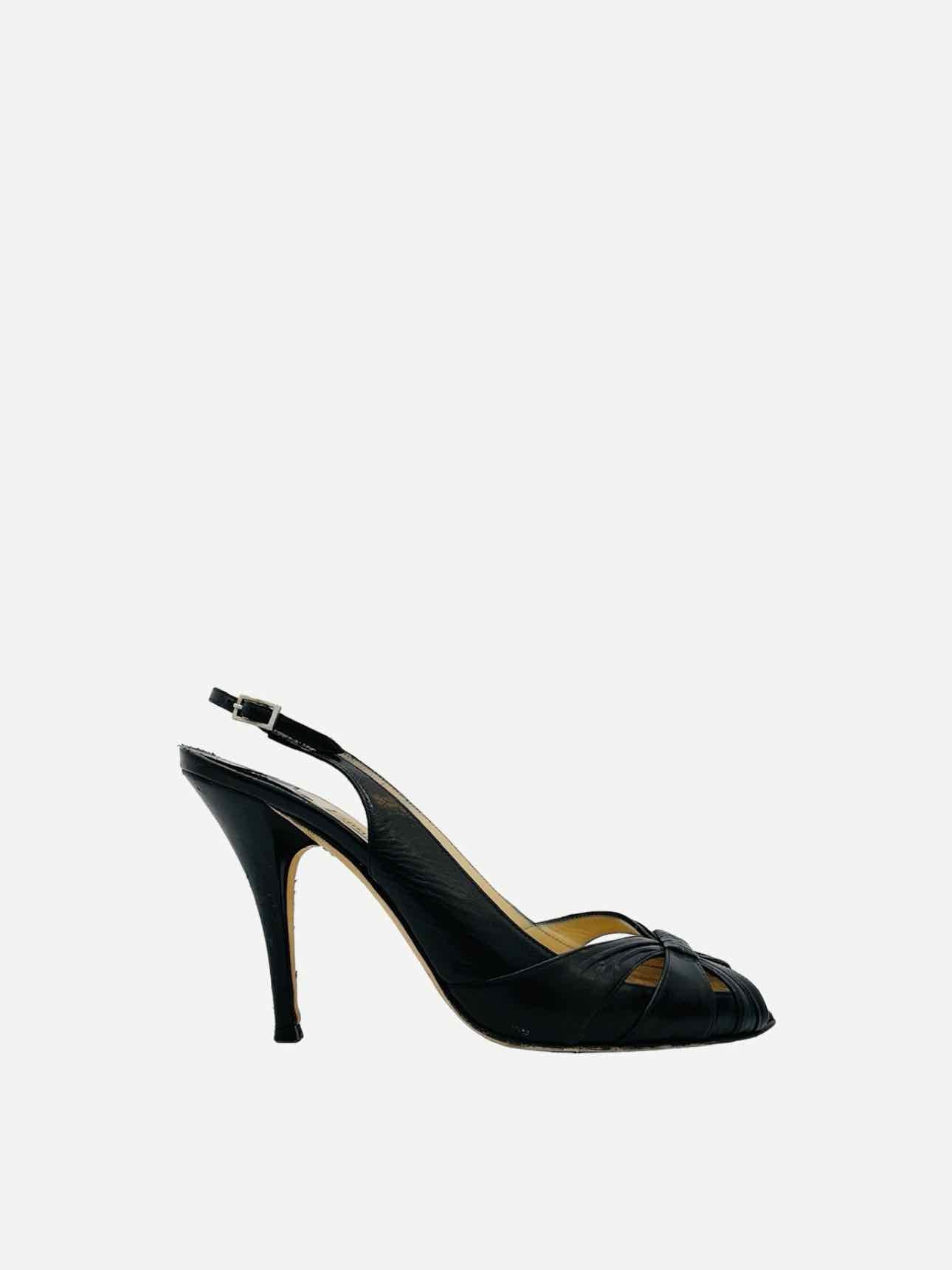 JIMMY CHOO Black Slingbacks 40