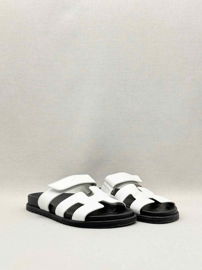 HERMES Chypre White Size EU 38.5 Sandals