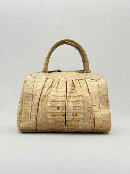 NANCY GONZALEZ Frame Beige Top Handle