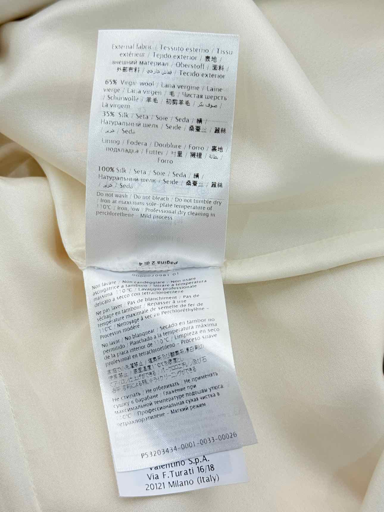 VALENTINO Monochrome White & Black Size US 6 Long Dress