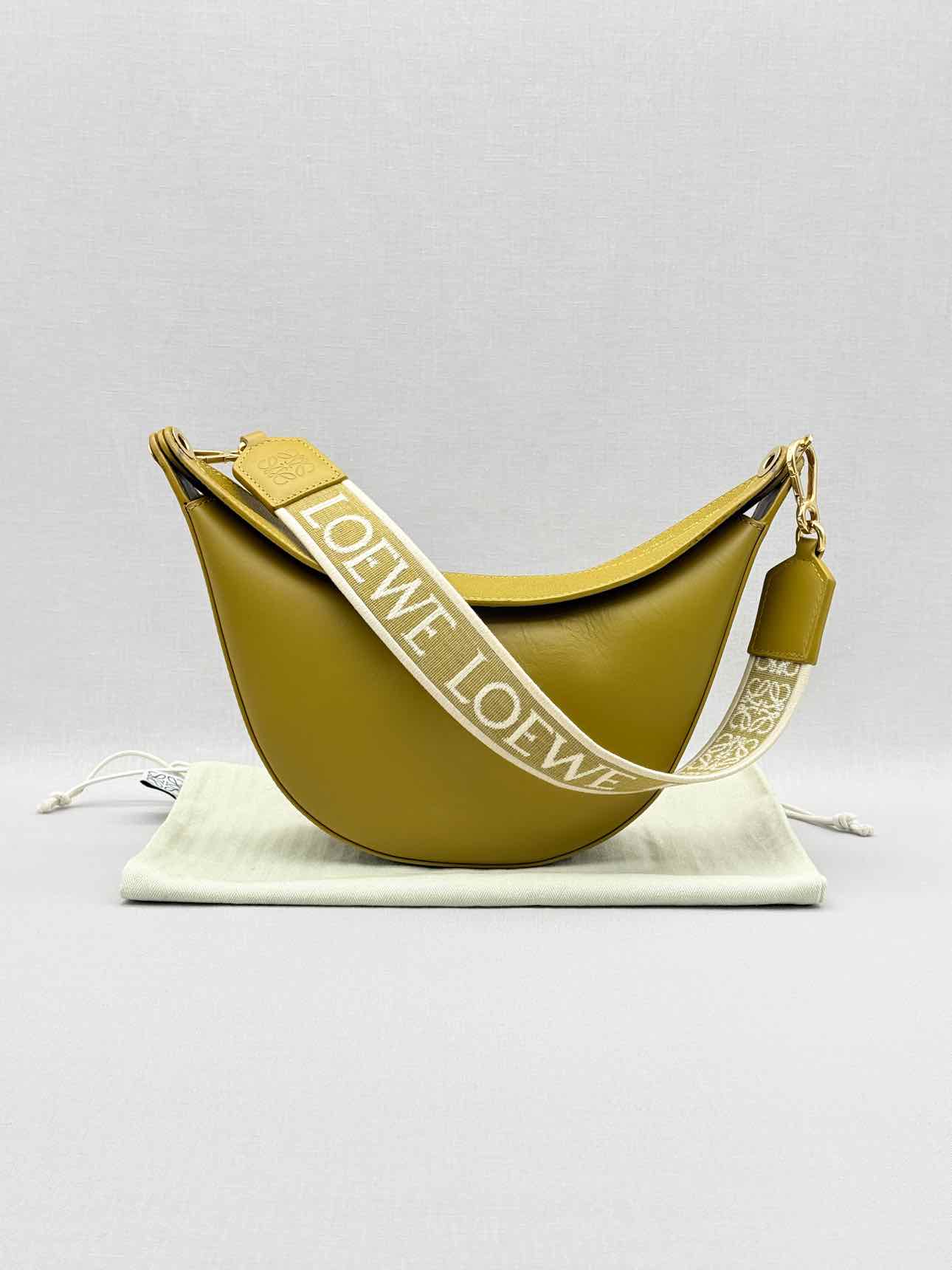 LOEWE Luna Olive Green Hobo bag